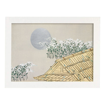 Lámina Rinpa 06. Pósters con llamativas ilustraciones Rinpa del artista japonés Kamisaka Sekka.-Artwork-Nacnic-A4-Marco Blanco-Nacnic Estudio SL