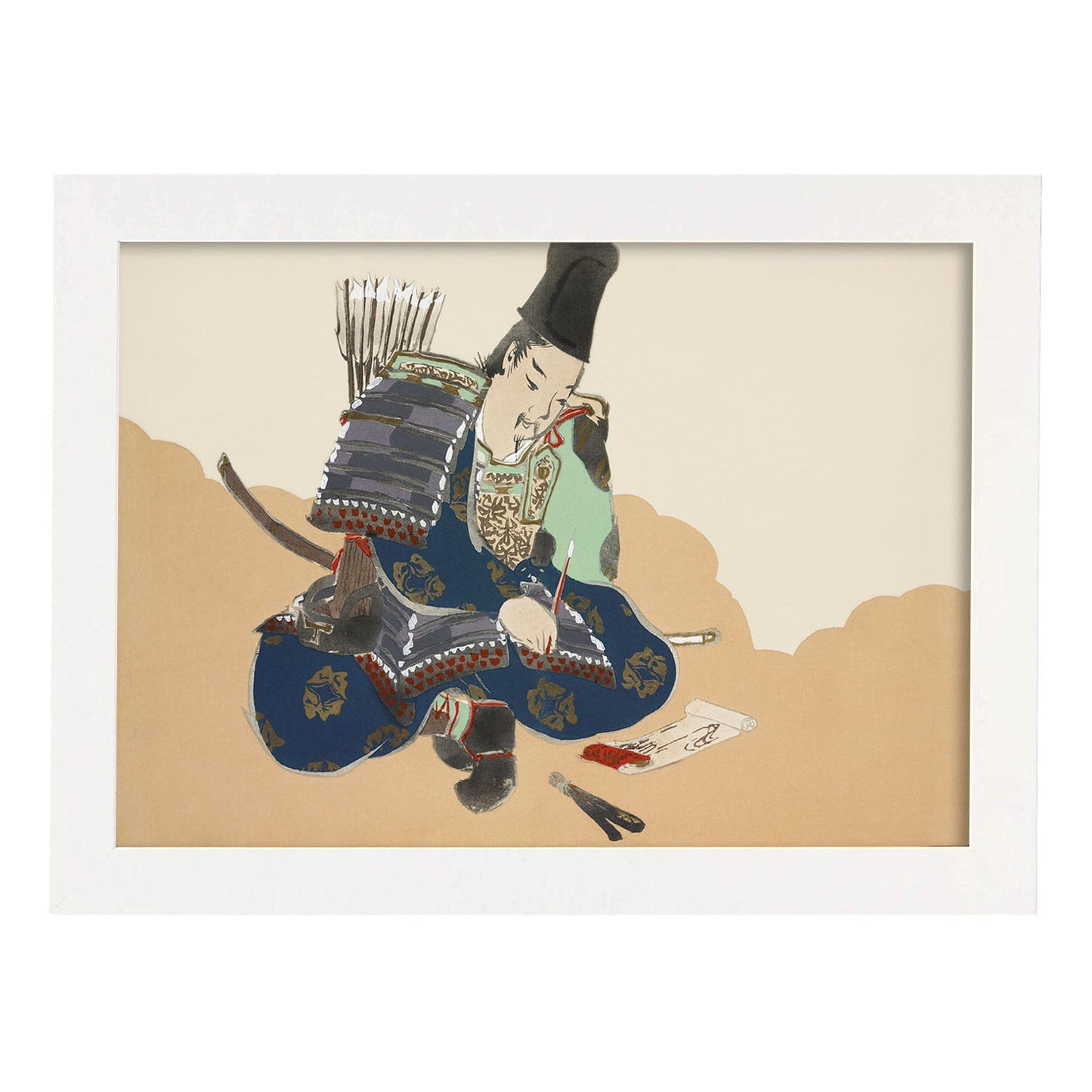 Lámina Rinpa 07. Pósters con llamativas ilustraciones Rinpa del artista japonés Kamisaka Sekka.-Artwork-Nacnic-A3-Marco Blanco-Nacnic Estudio SL
