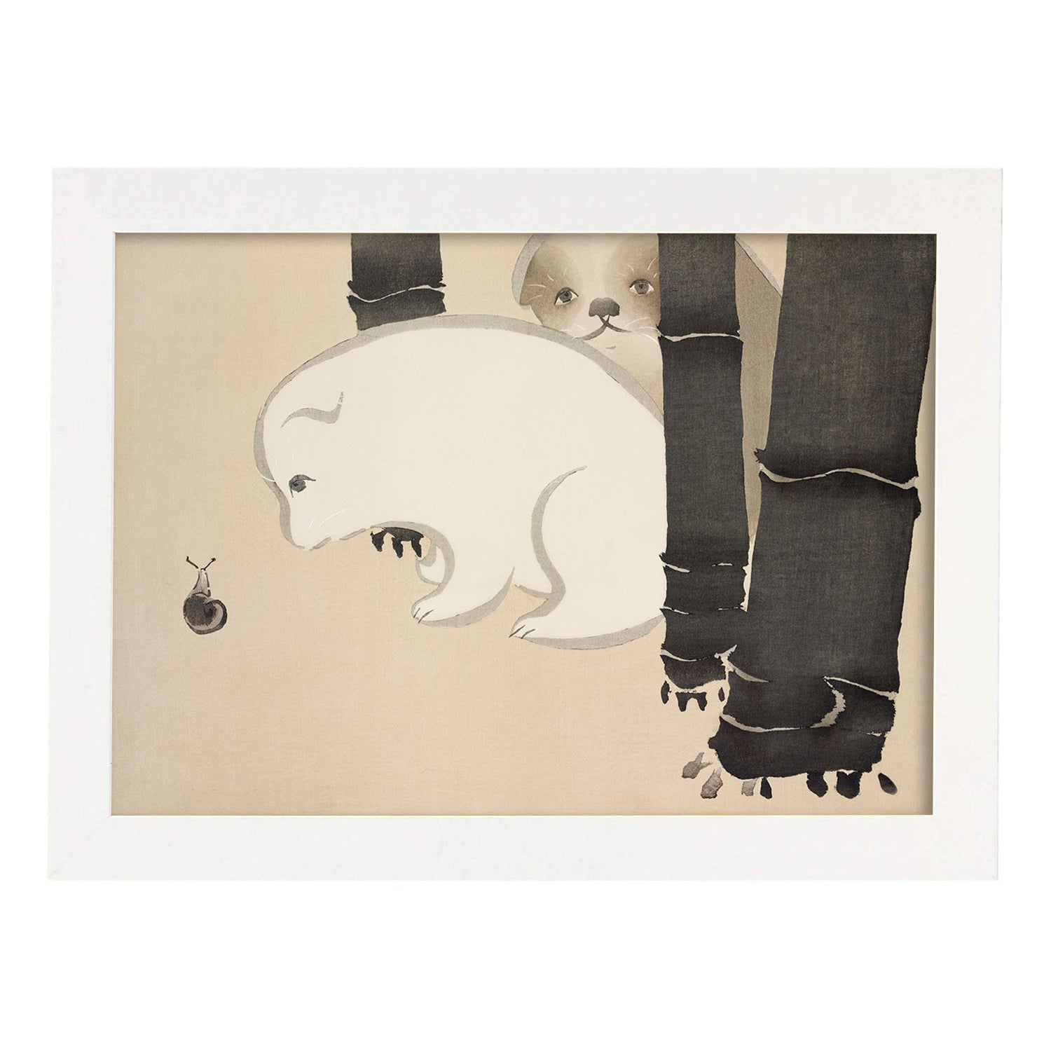 Lámina Rinpa 08. Pósters con llamativas ilustraciones Rinpa del artista japonés Kamisaka Sekka.-Artwork-Nacnic-A3-Marco Blanco-Nacnic Estudio SL