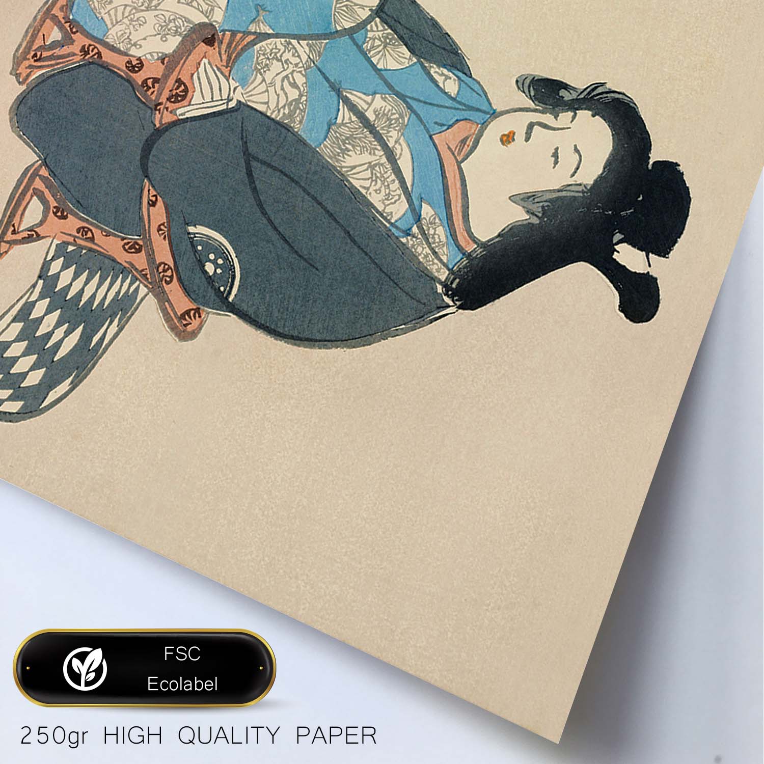 Lámina Rinpa 13. Pósters con llamativas ilustraciones Rinpa del artista japonés Kamisaka Sekka.-Artwork-Nacnic-Nacnic Estudio SL