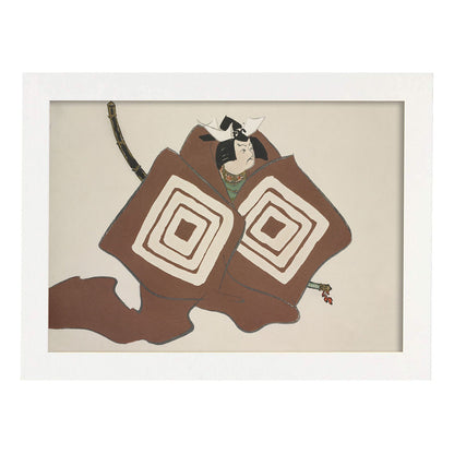 Lámina Rinpa 21. Pósters con llamativas ilustraciones Rinpa del artista japonés Kamisaka Sekka.-Artwork-Nacnic-A4-Marco Blanco-Nacnic Estudio SL