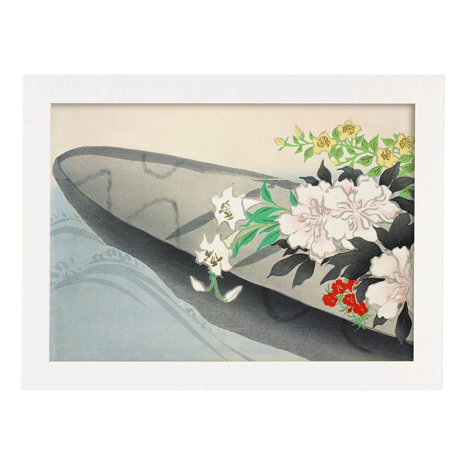 Lámina Rinpa 22. Pósters con llamativas ilustraciones Rinpa del artista japonés Kamisaka Sekka.-Artwork-Nacnic-A3-Marco Blanco-Nacnic Estudio SL