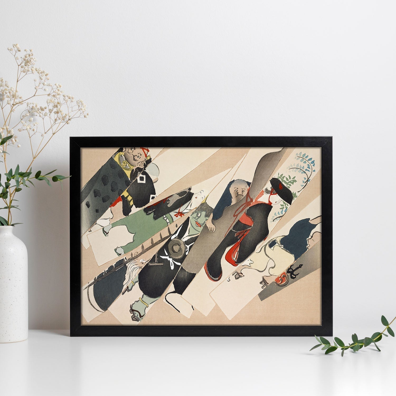 Lámina Rinpa 25. Pósters con llamativas ilustraciones Rinpa del artista japonés Kamisaka Sekka.-Artwork-Nacnic-Nacnic Estudio SL