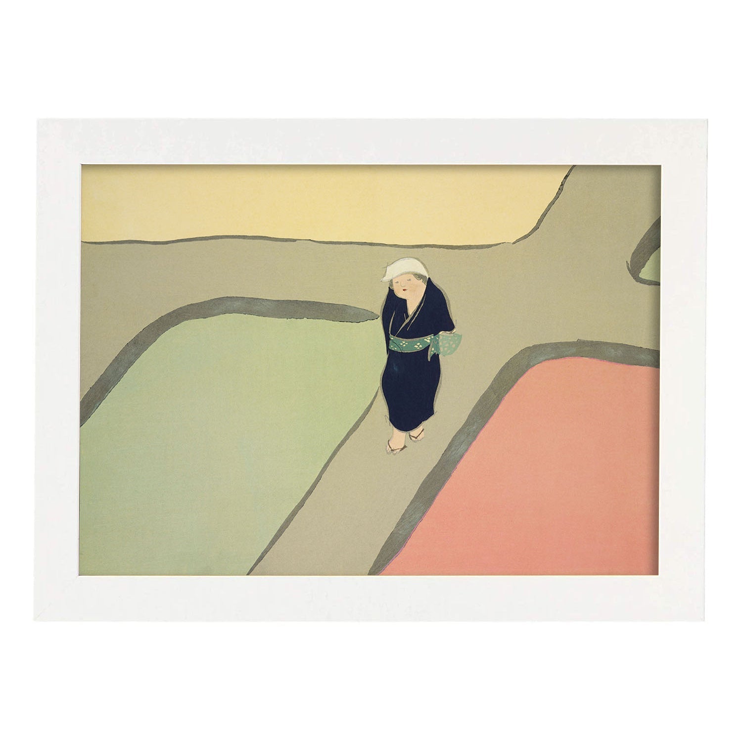 Lámina Rinpa 30. Pósters con llamativas ilustraciones Rinpa del artista japonés Kamisaka Sekka.-Artwork-Nacnic-A3-Marco Blanco-Nacnic Estudio SL