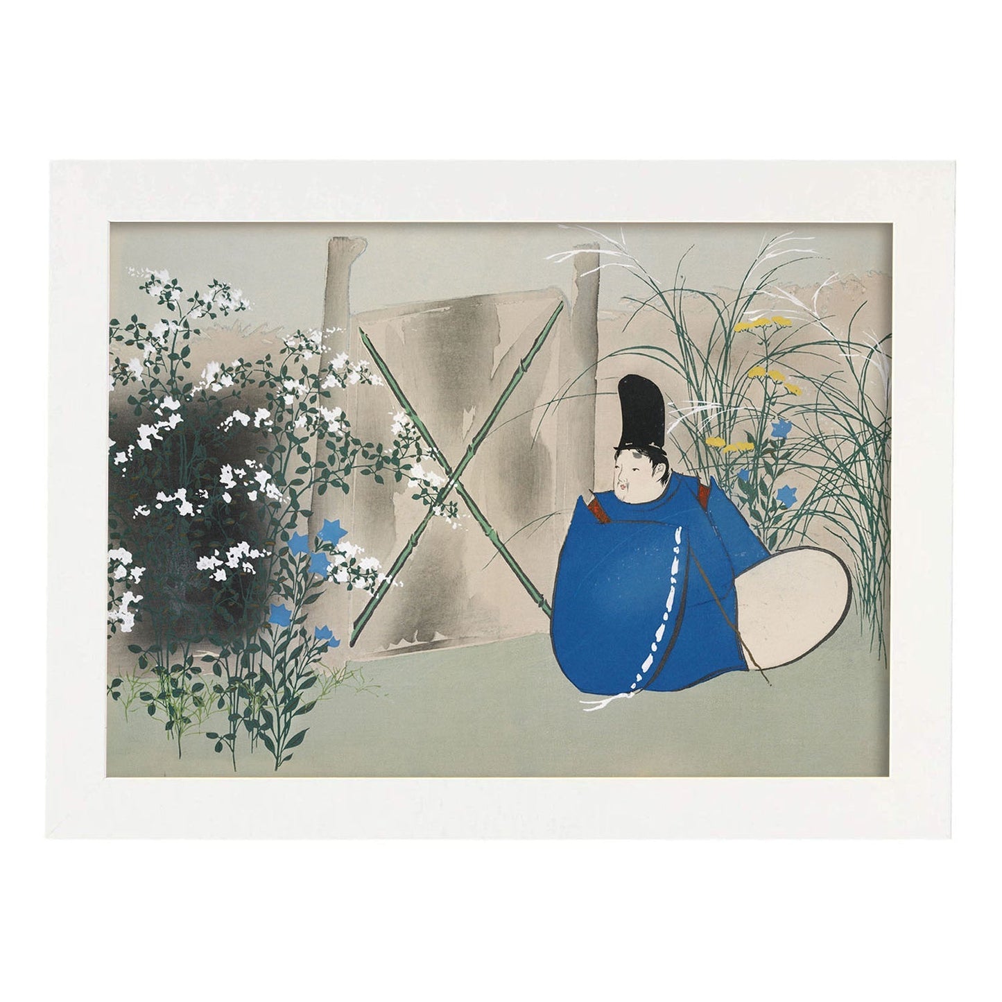 Lámina Rinpa 32. Pósters con llamativas ilustraciones Rinpa del artista japonés Kamisaka Sekka.-Artwork-Nacnic-A3-Marco Blanco-Nacnic Estudio SL