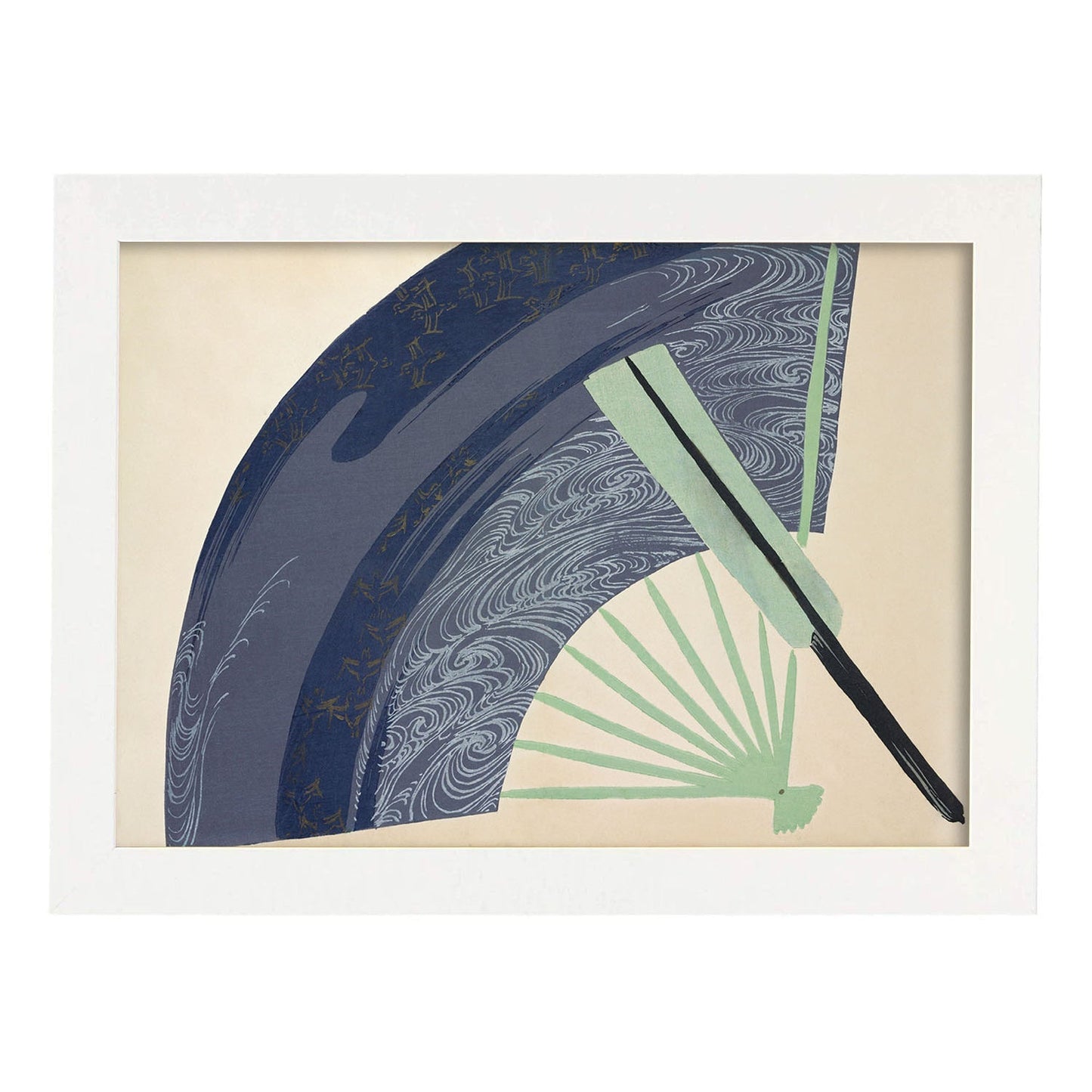Lámina Rinpa 35. Pósters con llamativas ilustraciones Rinpa del artista japonés Kamisaka Sekka.-Artwork-Nacnic-A3-Marco Blanco-Nacnic Estudio SL
