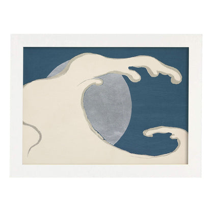 Lámina Rinpa 38. Pósters con llamativas ilustraciones Rinpa del artista japonés Kamisaka Sekka.-Artwork-Nacnic-A4-Marco Blanco-Nacnic Estudio SL