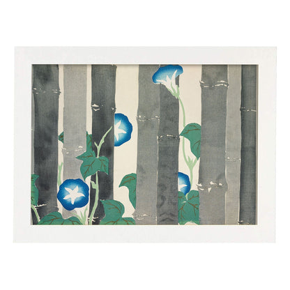 Lámina Rinpa 44. Pósters con llamativas ilustraciones Rinpa del artista japonés Kamisaka Sekka.-Artwork-Nacnic-A4-Marco Blanco-Nacnic Estudio SL