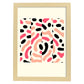 Lámina Rosa 10. Pósters con ilustraciones abstractas en estilo geométrico. Tonos rosados y pastel.-Artwork-Nacnic-A3-Marco Madera clara-Nacnic Estudio SL