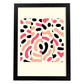 Lámina Rosa 10. Pósters con ilustraciones abstractas en estilo geométrico. Tonos rosados y pastel.-Artwork-Nacnic-A3-Marco Negro-Nacnic Estudio SL
