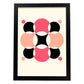 Lámina Rosa 11. Pósters con ilustraciones abstractas en estilo geométrico. Tonos rosados y pastel.-Artwork-Nacnic-A4-Marco Negro-Nacnic Estudio SL