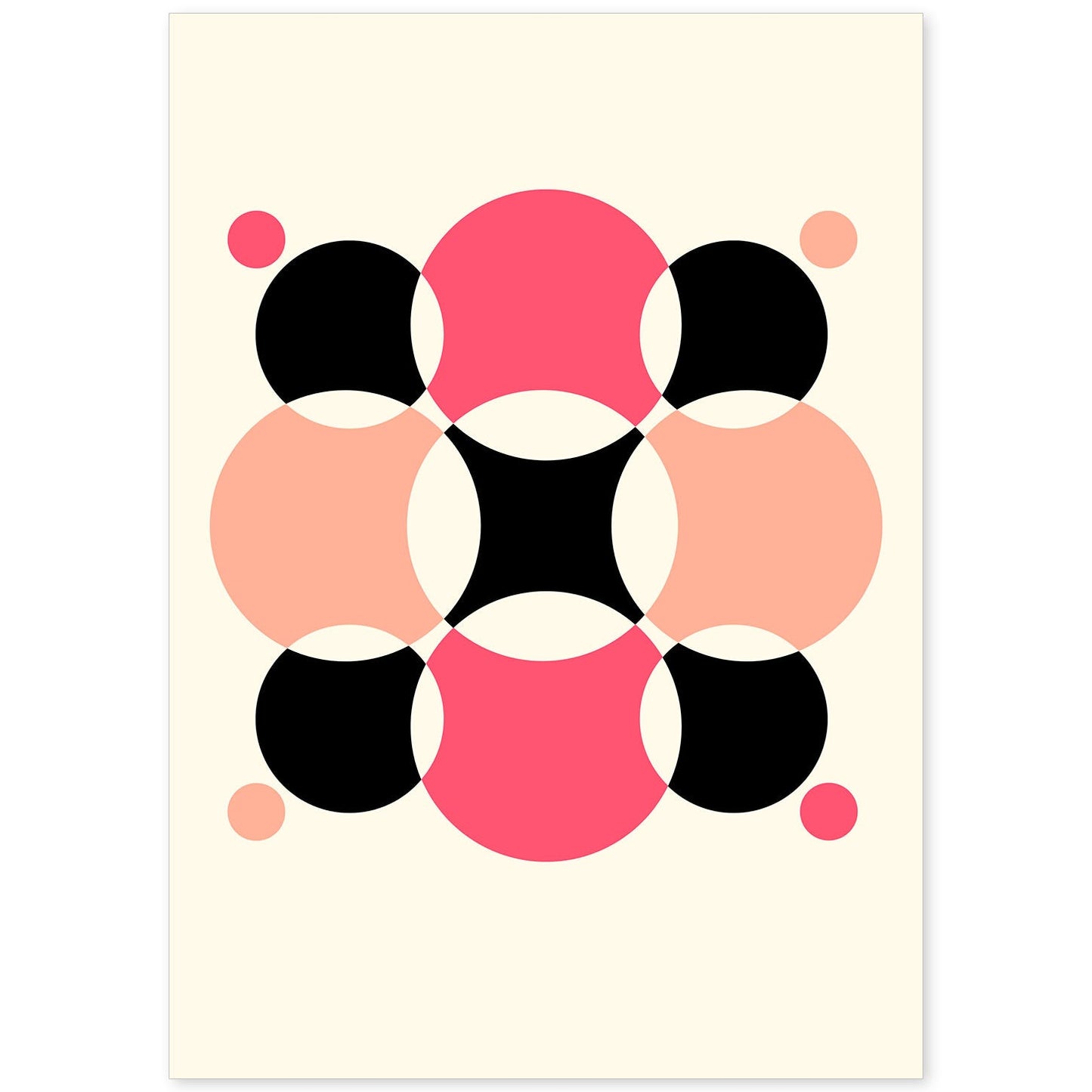 Lámina Rosa 11. Pósters con ilustraciones abstractas en estilo geométrico. Tonos rosados y pastel.-Artwork-Nacnic-A4-Sin marco-Nacnic Estudio SL