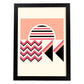 Lámina Rosa 12. Pósters con ilustraciones abstractas en estilo geométrico. Tonos rosados y pastel.-Artwork-Nacnic-A3-Marco Negro-Nacnic Estudio SL