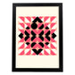 Lámina Rosa 13. Pósters con ilustraciones abstractas en estilo geométrico. Tonos rosados y pastel.-Artwork-Nacnic-A3-Marco Negro-Nacnic Estudio SL