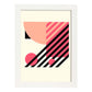 Lámina Rosa 14. Pósters con ilustraciones abstractas en estilo geométrico. Tonos rosados y pastel.-Artwork-Nacnic-A3-Marco Blanco-Nacnic Estudio SL
