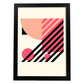 Lámina Rosa 14. Pósters con ilustraciones abstractas en estilo geométrico. Tonos rosados y pastel.-Artwork-Nacnic-A3-Marco Negro-Nacnic Estudio SL