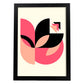 Lámina Rosa 1. Pósters con ilustraciones abstractas en estilo geométrico. Tonos rosados y pastel.-Artwork-Nacnic-A4-Marco Negro-Nacnic Estudio SL
