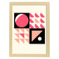 Lámina Rosa 2. Pósters con ilustraciones abstractas en estilo geométrico. Tonos rosados y pastel.-Artwork-Nacnic-A3-Marco Madera clara-Nacnic Estudio SL