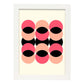 Lámina Rosa 3. Pósters con ilustraciones abstractas en estilo geométrico. Tonos rosados y pastel.-Artwork-Nacnic-A3-Marco Blanco-Nacnic Estudio SL