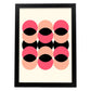 Lámina Rosa 3. Pósters con ilustraciones abstractas en estilo geométrico. Tonos rosados y pastel.-Artwork-Nacnic-A4-Marco Negro-Nacnic Estudio SL