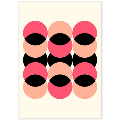 Lámina Rosa 3. Pósters con ilustraciones abstractas en estilo geométrico. Tonos rosados y pastel.-Artwork-Nacnic-A4-Sin marco-Nacnic Estudio SL