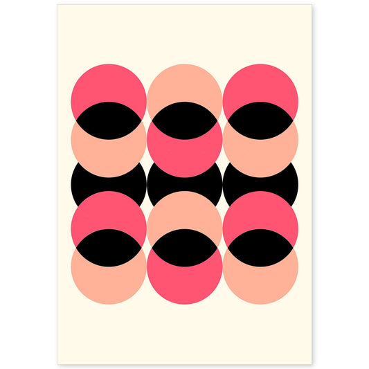 Lámina Rosa 3. Pósters con ilustraciones abstractas en estilo geométrico. Tonos rosados y pastel.-Artwork-Nacnic-A4-Sin marco-Nacnic Estudio SL