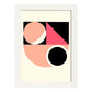 Lámina Rosa 4. Pósters con ilustraciones abstractas en estilo geométrico. Tonos rosados y pastel.-Artwork-Nacnic-A3-Marco Blanco-Nacnic Estudio SL