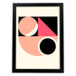 Lámina Rosa 4. Pósters con ilustraciones abstractas en estilo geométrico. Tonos rosados y pastel.-Artwork-Nacnic-A3-Marco Negro-Nacnic Estudio SL