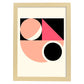 Lámina Rosa 4. Pósters con ilustraciones abstractas en estilo geométrico. Tonos rosados y pastel.-Artwork-Nacnic-A4-Marco Madera clara-Nacnic Estudio SL