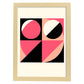 Lámina Rosa 5. Pósters con ilustraciones abstractas en estilo geométrico. Tonos rosados y pastel.-Artwork-Nacnic-A3-Marco Madera clara-Nacnic Estudio SL
