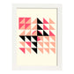 Lámina Rosa 6. Pósters con ilustraciones abstractas en estilo geométrico. Tonos rosados y pastel.-Artwork-Nacnic-A3-Marco Blanco-Nacnic Estudio SL