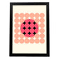 Lámina Rosa 7. Pósters con ilustraciones abstractas en estilo geométrico. Tonos rosados y pastel.-Artwork-Nacnic-A4-Marco Negro-Nacnic Estudio SL