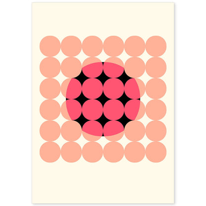 Lámina Rosa 7. Pósters con ilustraciones abstractas en estilo geométrico. Tonos rosados y pastel.-Artwork-Nacnic-A4-Sin marco-Nacnic Estudio SL