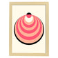Lámina Rosa 8. Pósters con ilustraciones abstractas en estilo geométrico. Tonos rosados y pastel.-Artwork-Nacnic-A4-Marco Madera clara-Nacnic Estudio SL