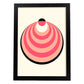Lámina Rosa 8. Pósters con ilustraciones abstractas en estilo geométrico. Tonos rosados y pastel.-Artwork-Nacnic-A4-Marco Negro-Nacnic Estudio SL