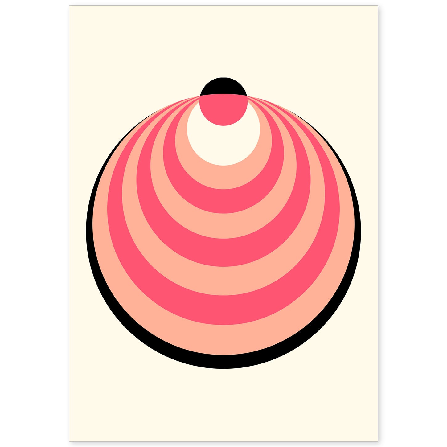Lámina Rosa 8. Pósters con ilustraciones abstractas en estilo geométrico. Tonos rosados y pastel.-Artwork-Nacnic-A4-Sin marco-Nacnic Estudio SL