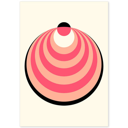 Lámina Rosa 8. Pósters con ilustraciones abstractas en estilo geométrico. Tonos rosados y pastel.-Artwork-Nacnic-A4-Sin marco-Nacnic Estudio SL