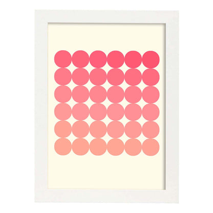 Lámina Rosa 9. Pósters con ilustraciones abstractas en estilo geométrico. Tonos rosados y pastel.-Artwork-Nacnic-A4-Marco Blanco-Nacnic Estudio SL