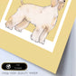 Lámina Sabueso afgano. Pósters con ilustraciones de razas de perro en tonos cálidos y pastel.-Artwork-Nacnic-Nacnic Estudio SL
