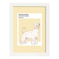 Lámina Sabueso afgano. Pósters con ilustraciones de razas de perro en tonos cálidos y pastel.-Artwork-Nacnic-A3-Marco Blanco-Nacnic Estudio SL