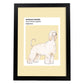 Lámina Sabueso afgano. Pósters con ilustraciones de razas de perro en tonos cálidos y pastel.-Artwork-Nacnic-A3-Marco Negro-Nacnic Estudio SL