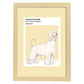 Lámina Sabueso afgano. Pósters con ilustraciones de razas de perro en tonos cálidos y pastel.-Artwork-Nacnic-A4-Marco Madera clara-Nacnic Estudio SL