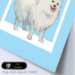 Lámina Samoyedo. Pósters con ilustraciones de razas de perro en tonos cálidos y pastel.-Artwork-Nacnic-Nacnic Estudio SL