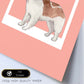 Lámina San Bernardo. Pósters con ilustraciones de razas de perro en tonos cálidos y pastel.-Artwork-Nacnic-Nacnic Estudio SL