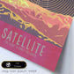 Lámina Satélite. Pósters con detalladas ilustraciones del espacio. Coloridas imágenes de satélites, estrellas y planetas.-Artwork-Nacnic-Nacnic Estudio SL