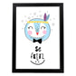 Lámina Se feliz poster educacional-Artwork-Nacnic-A3-Marco Negro-Nacnic Estudio SL