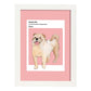 Lámina Shar-Pei. Pósters con ilustraciones de razas de perro en tonos cálidos y pastel.-Artwork-Nacnic-A3-Marco Blanco-Nacnic Estudio SL