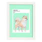 Lámina Shiba-Inu. Pósters con ilustraciones de razas de perro en tonos cálidos y pastel.-Artwork-Nacnic-A4-Marco Blanco-Nacnic Estudio SL