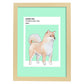 Lámina Shiba-Inu. Pósters con ilustraciones de razas de perro en tonos cálidos y pastel.-Artwork-Nacnic-A4-Marco Madera clara-Nacnic Estudio SL