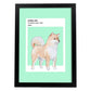 Lámina Shiba-Inu. Pósters con ilustraciones de razas de perro en tonos cálidos y pastel.-Artwork-Nacnic-A4-Marco Negro-Nacnic Estudio SL